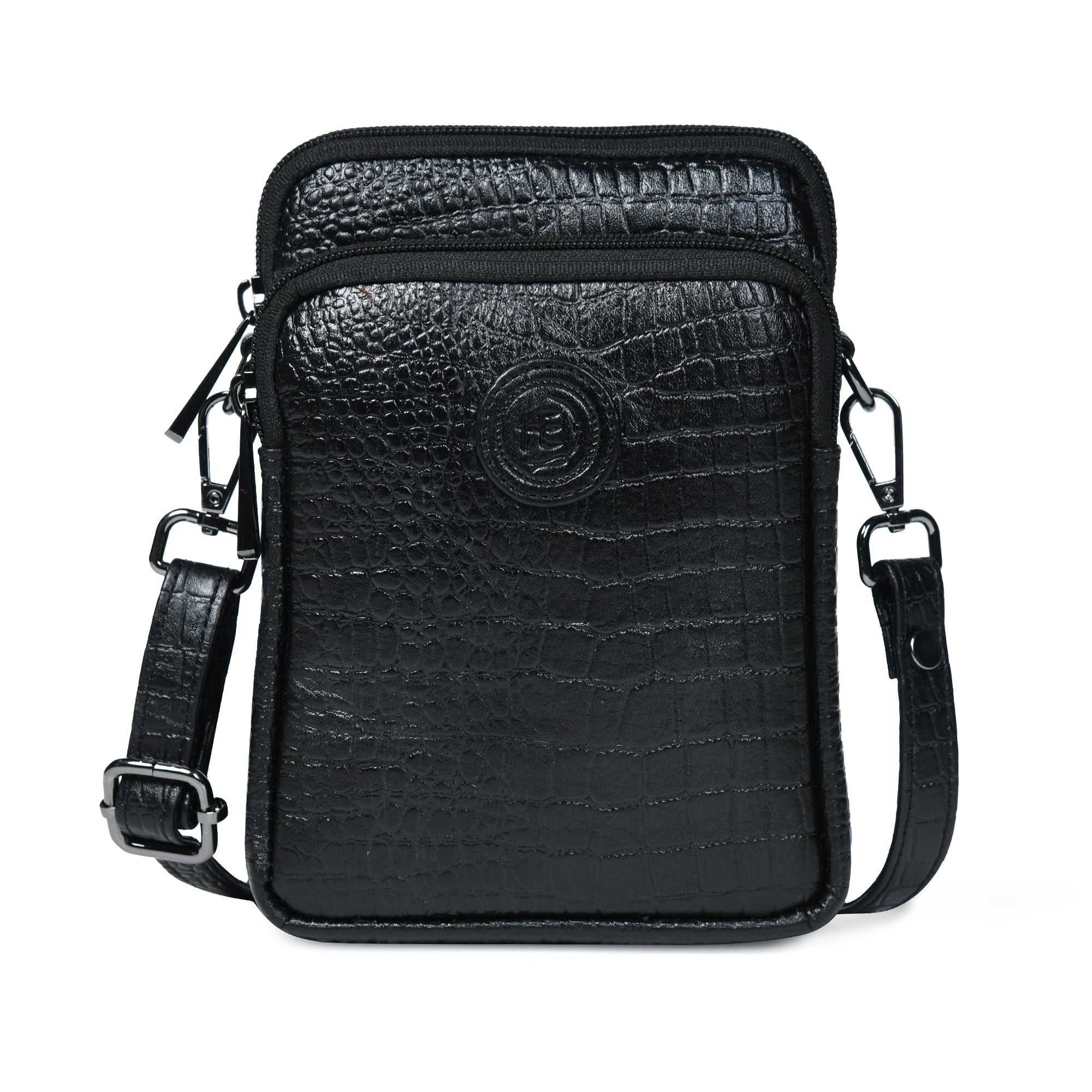 Croc Luxe Leather Sling Bag